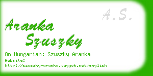 aranka szuszky business card